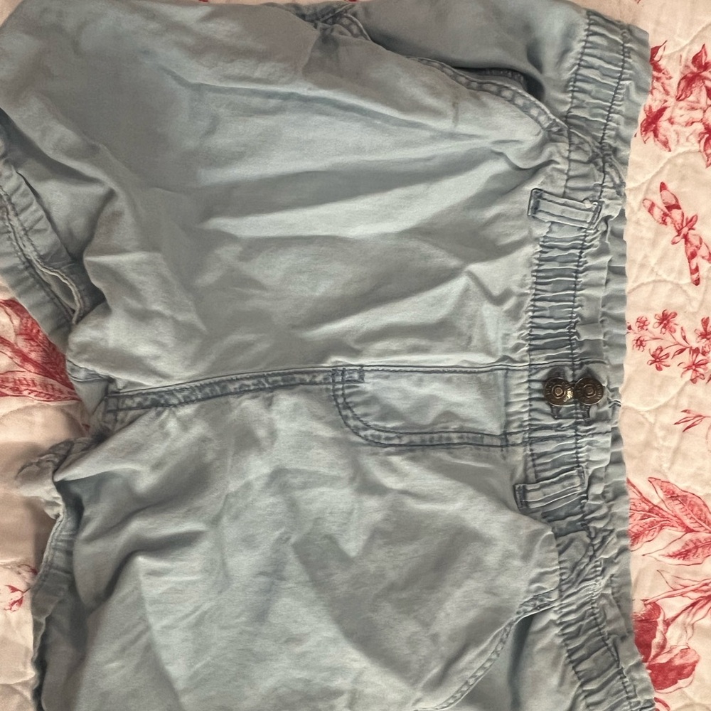 Light Blue Casual Shorts